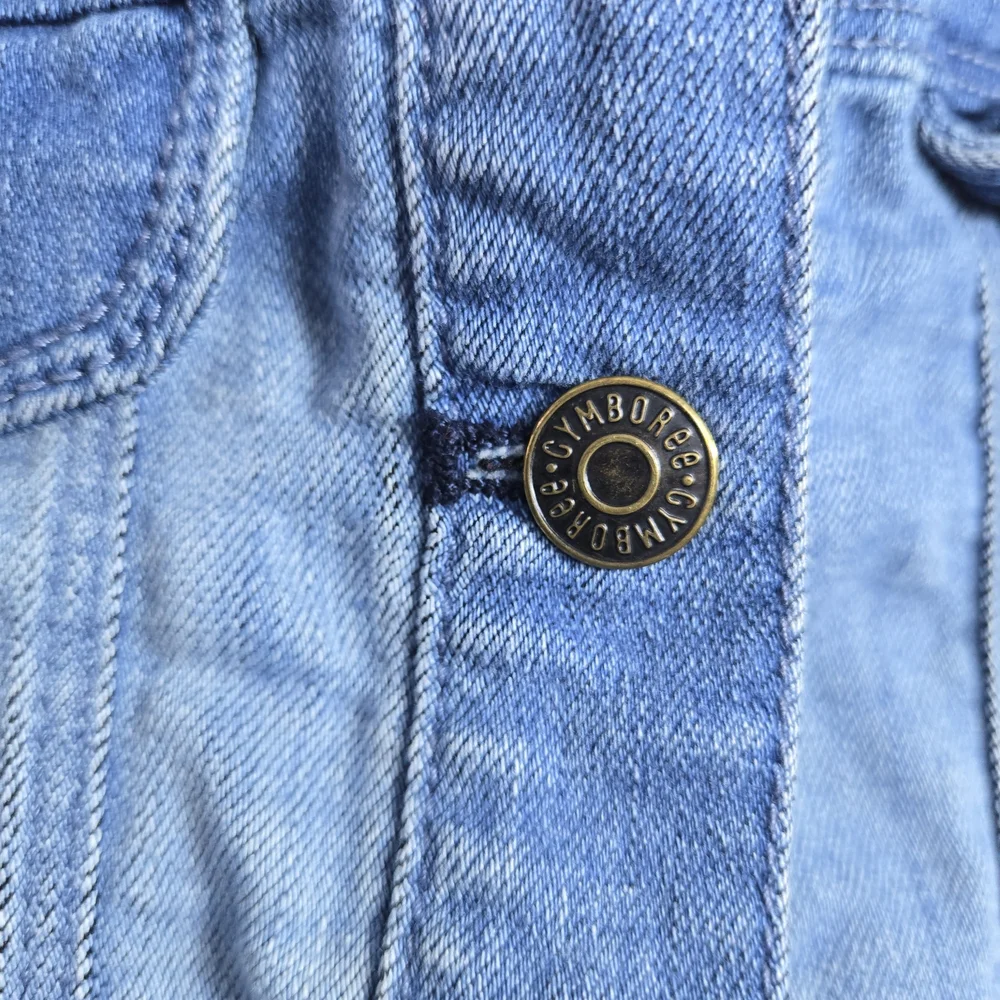 Gymboree Girls Blue Denim Front Button Collared Casual Stretch Jean Jacket 3T‎